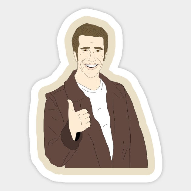 Fonzie Sticker by VideoNasties